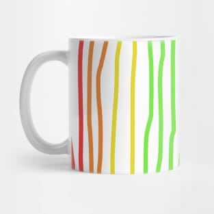 Rainbow Hand Drawn Stripes Mug